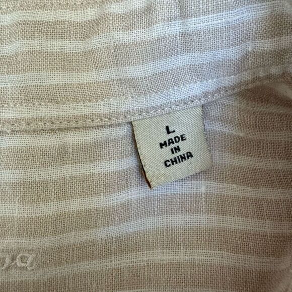 La Havana men’s 100% linen striped shirt size L - Picture 5 of 9